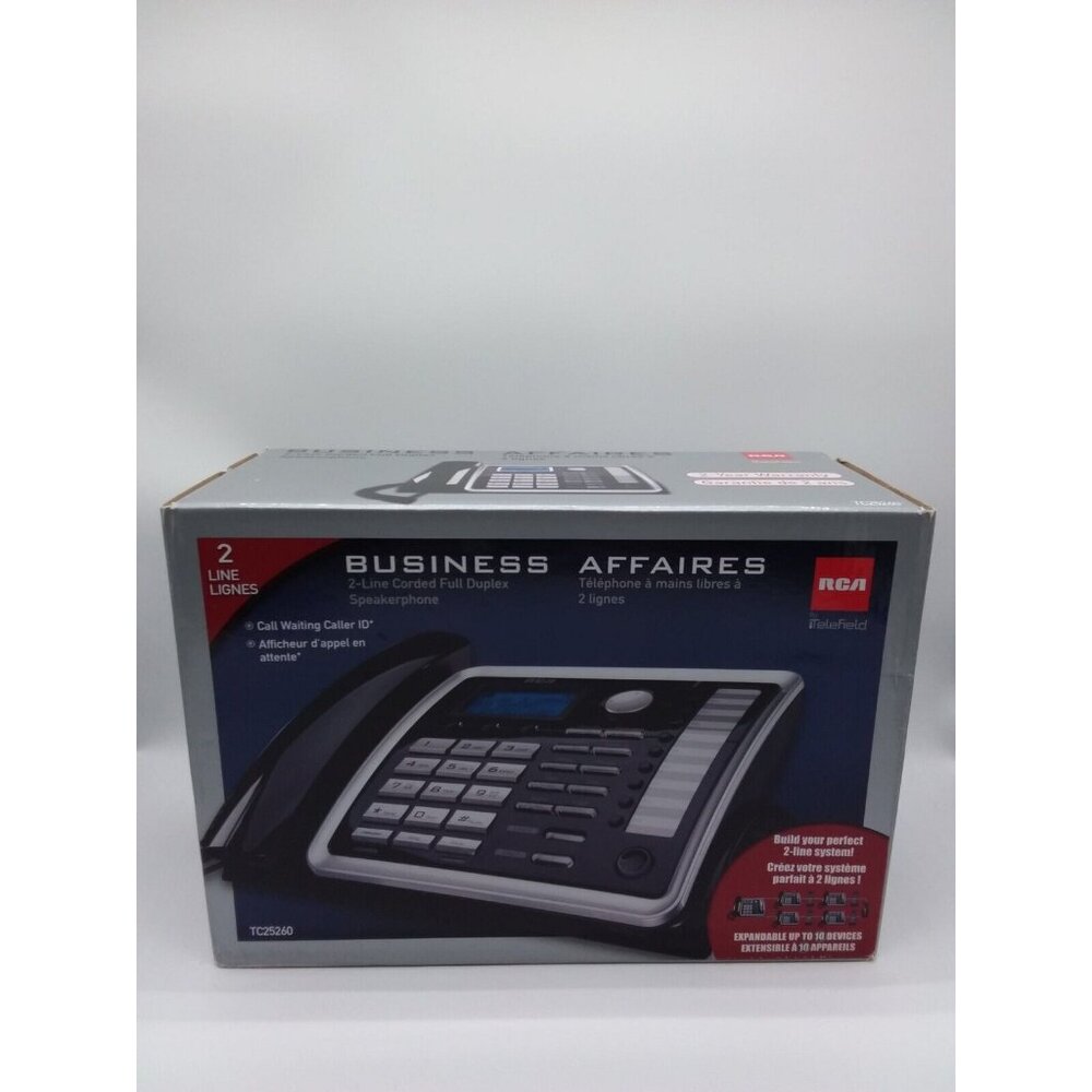 RCA Business Phone 2 Line Corded Full Duplex TC25260 Speakerphone Call Waiting